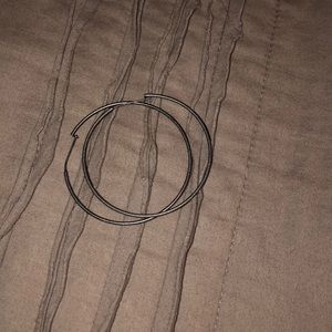 Sheila Fajl Lisa Hoops in Brushed Gunmetal